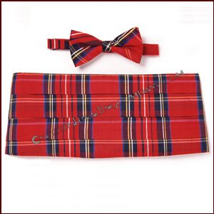 Tartan Bow tie and Cummberbund set